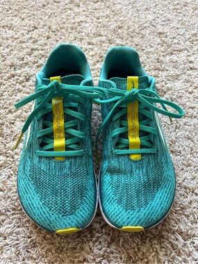 Altra Escalante 2 Running Shoes Womens 8 Teal Blue Lime Green Wide Toe Box